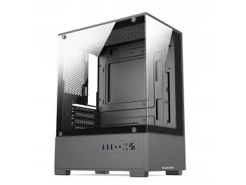 Gabinete Bluecase Gamer Hit BG-054, Frontal e Lateral em Vidro Temperado, Mid Tower Chumbo
