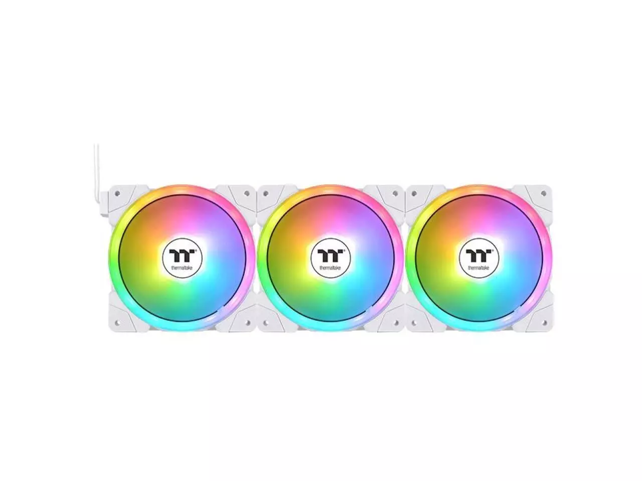 Kit Fan 120mm 3 Unidades Thermaltake Swafan Ex12 ARGB White