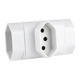 Adaptador de Tomada em T 3 Saídas 10A Bivolt Branco - Multi WI217