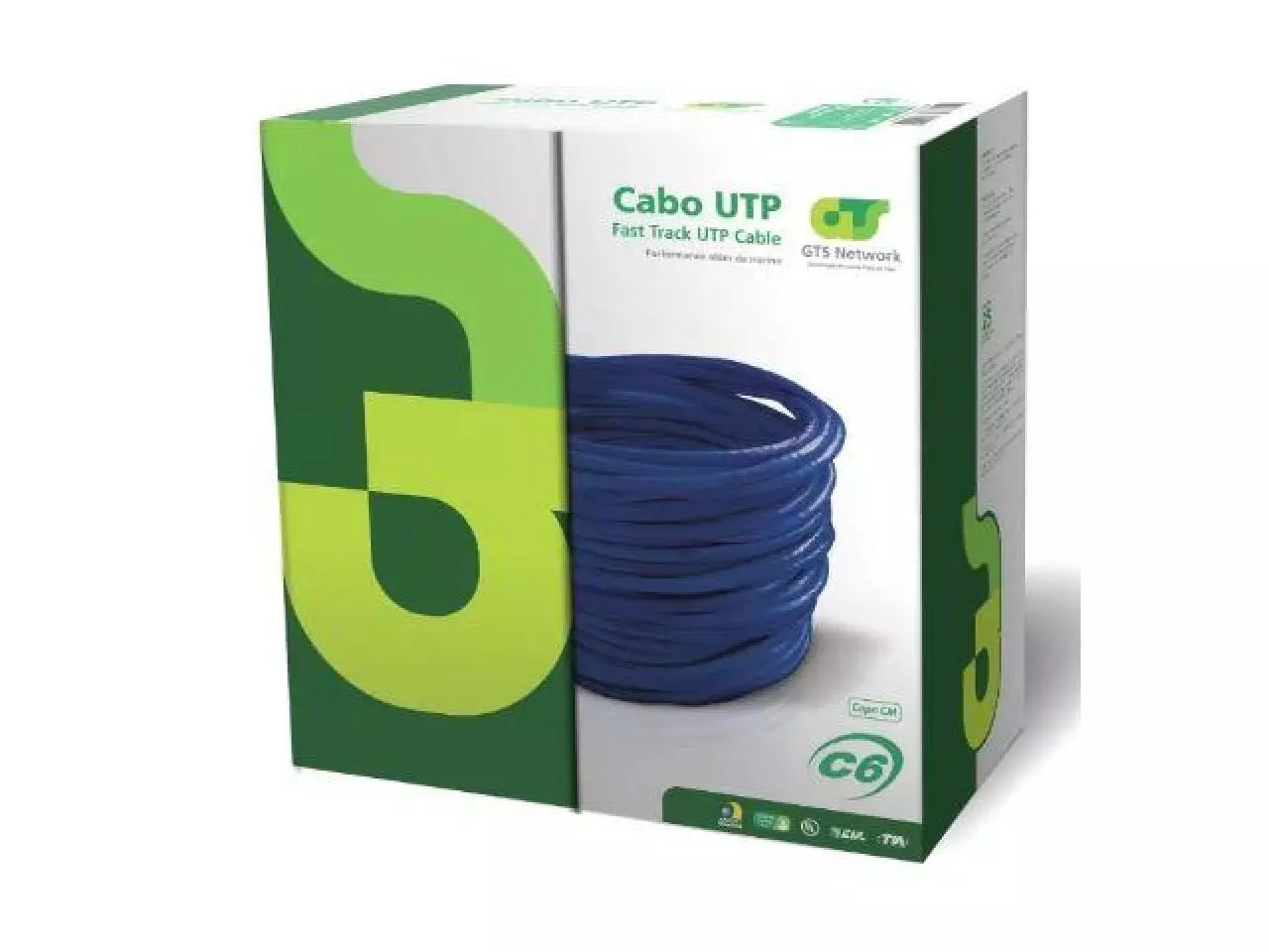 Cabo de Rede RJ-45 CAT6 (Caixa com 305m) Branco - GTS Network