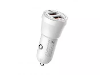Carregador Veicular Dual USB Quick Charge 3.0 - C3Tech