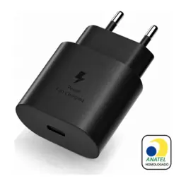 Carregador de Tomada Lehmox 1x USB-C 25W, Carga Rápida PD, Preto - LE-139