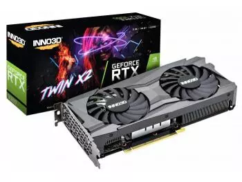 Hardstore Placa de Vídeo INNO3D GeForce RTX 3060 Twin X2 (1-Click OC) 12GB GDDR6 192-bit PCI-E 4.0 x16 image