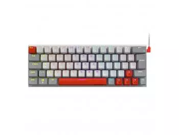 Teclado Mecânico Gamer PCYES Kuromori 60% White Led Rainbow com Switch Outemu Blue ABNT2 USB