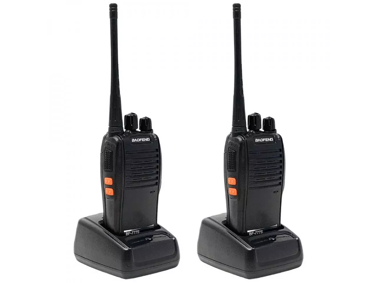 KIT Rádio Comunicador UHF Walkie Talkie Baofeng BF-777S (2 Rádios)