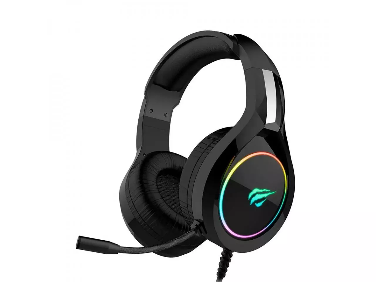 Headset Gamer Havit H2232D, RGB, Microfone Flexível - Preto