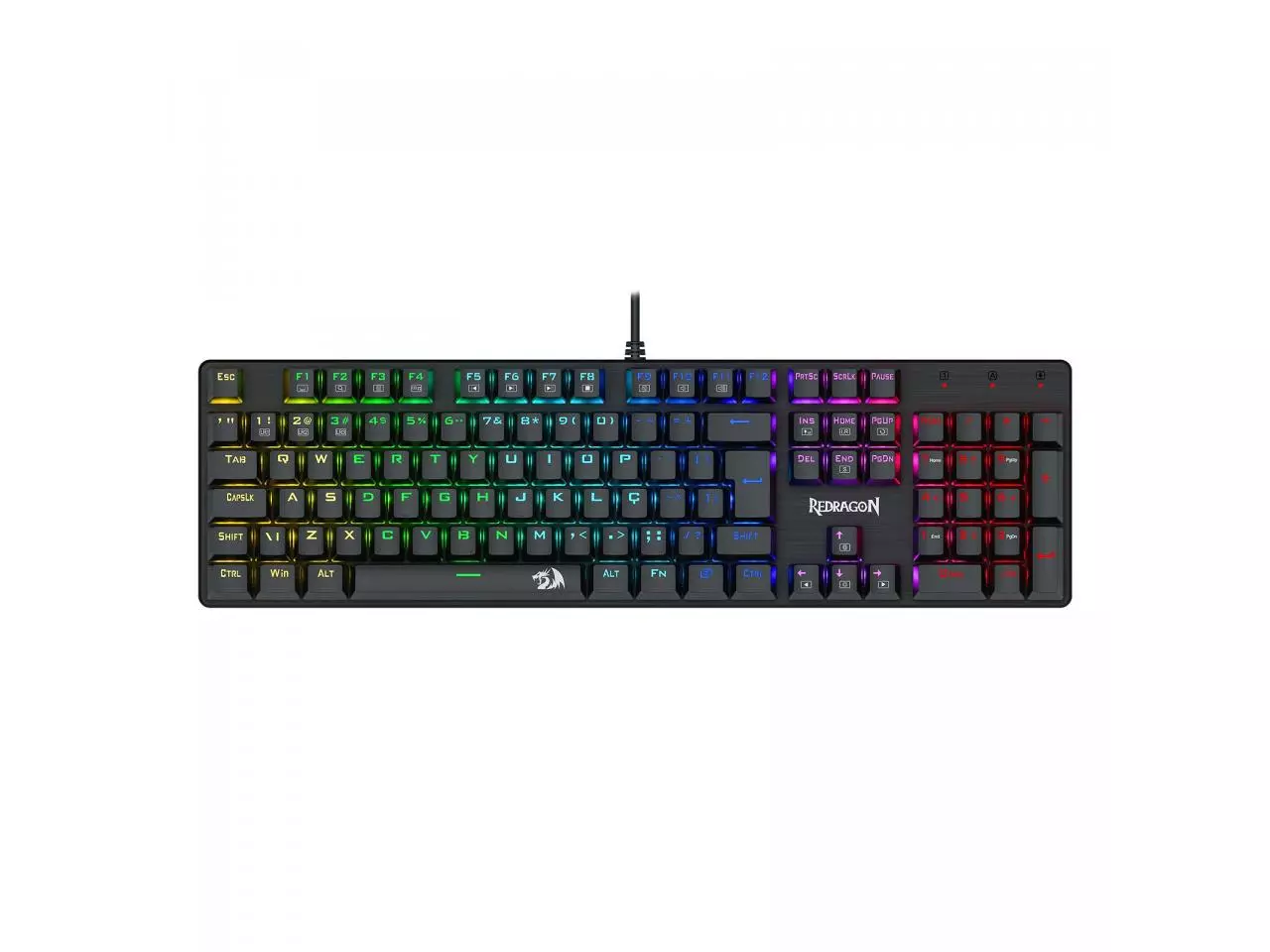 Teclado Mecânico Redragon Sindri LED Rainbow com Switch Brown ABNT2