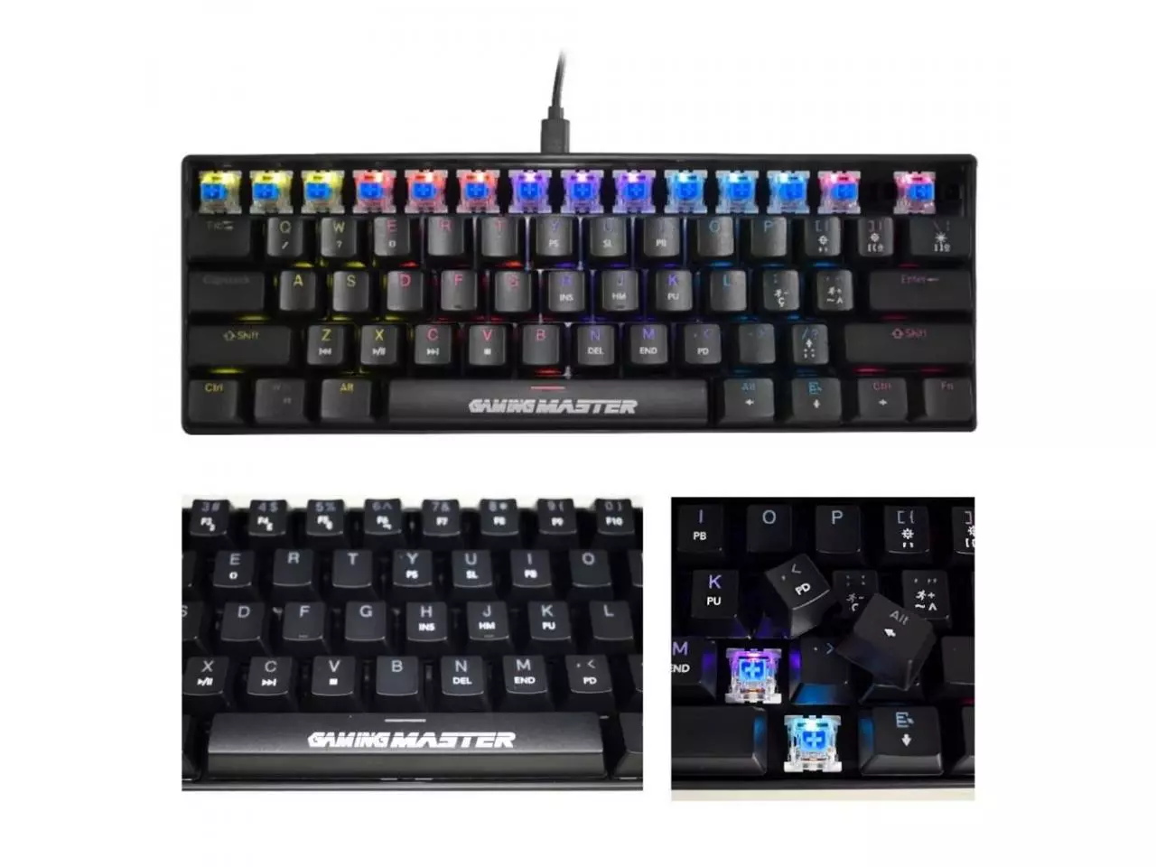 Teclado Mêcanico K-Mex Spectra Fury Switch Blue - KBL88