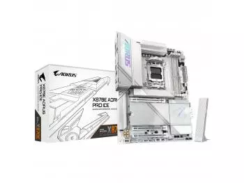 Placa Mãe Gigabyte X870E AORUS PRO ICE (Socket AM5/AMD X870E/DDR5/M.2/Wi-Fi 7 802.11ax)