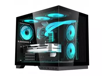 Gabinete Gamer Fortrek Clarity Max, Frontal e Lateral Vidro, Preto