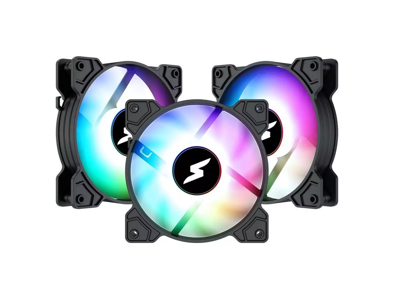 Kit Fan 120mm com 3 Unidades, SuperFrame Swift + controladora - Preto