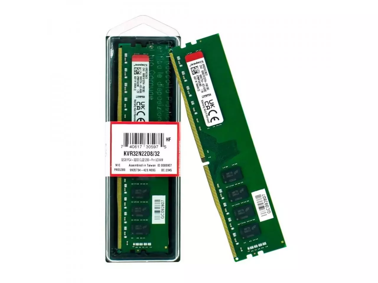 Memória Kingston 32GB DDR4 3200MHz - KVR32N22S8/32