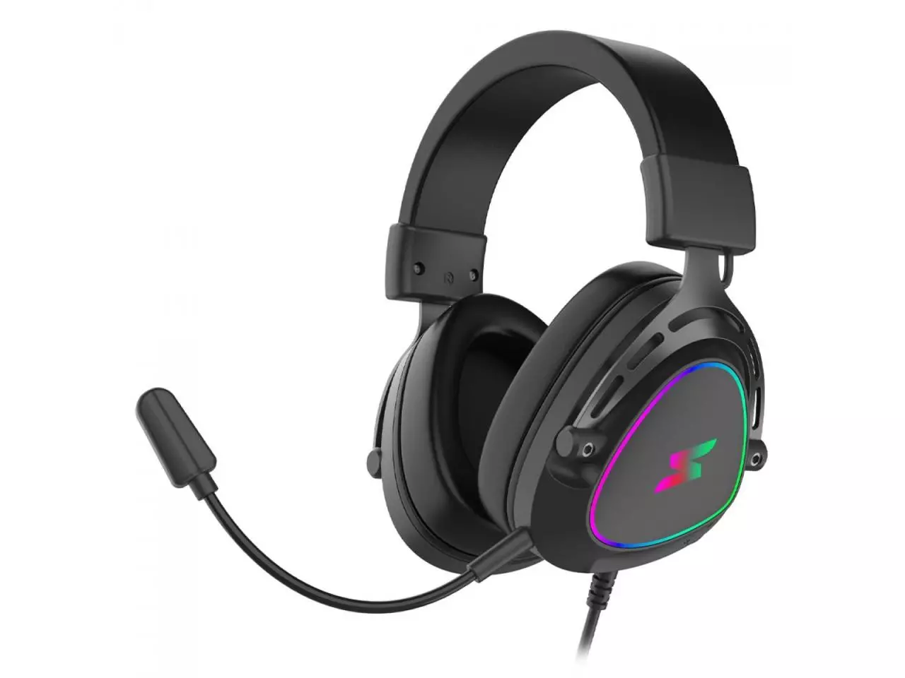 Headset Gamer SuperFrame Sound, Surround 7.1, 50mm, RGB, USB, Preto