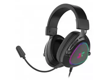 Headset Gamer SuperFrame Sound, Surround 7.1, 50mm, RGB, USB, Preto