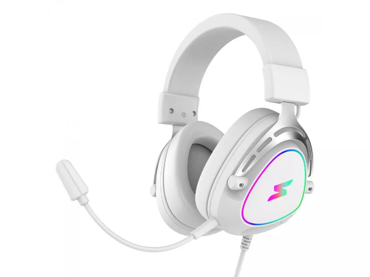 Headset Gamer SuperFrame Sound, Surround 7.1, 50mm, RGB, USB, Branco