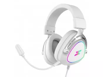 Headset Gamer SuperFrame Sound, Surround 7.1, 50mm, RGB, USB, Branco