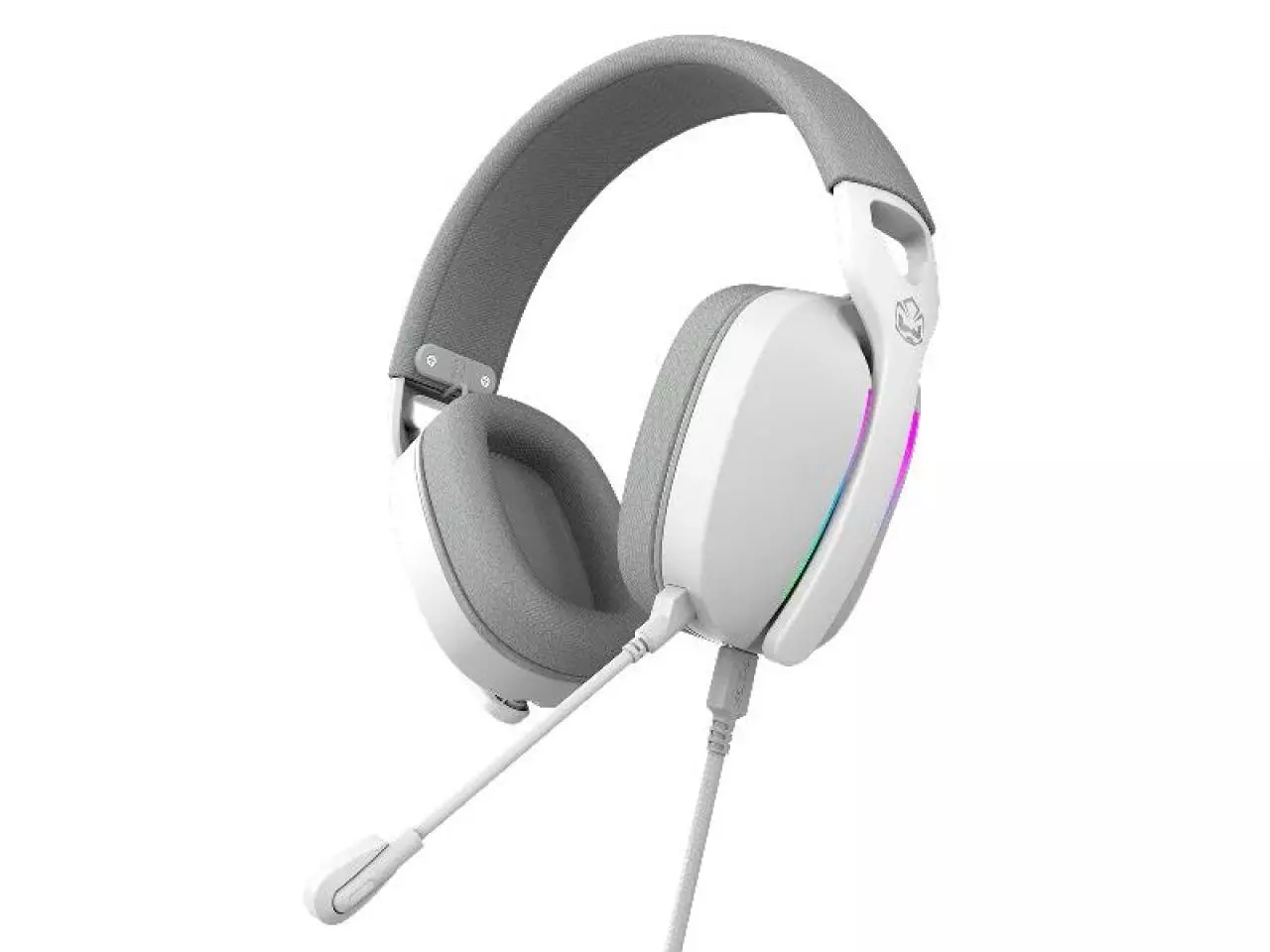Headset Gamer PCYes Nowy White Ghost USB - Branco