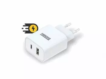 Carregador Turbo USB/USB-C 20W Taschibra