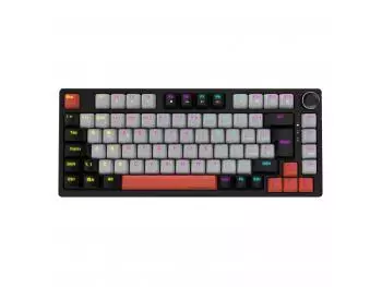 Teclado Mecânico Gamer PCYES Arkeum Black Vulcan 75% Rainbow com Switch Outemu Red, ABNT2, USB