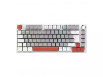 Teclado Mecânico Gamer PCYES Arkeum White Ghost 75% Rainbow com Switch Outemu Red, ABNT2, USB