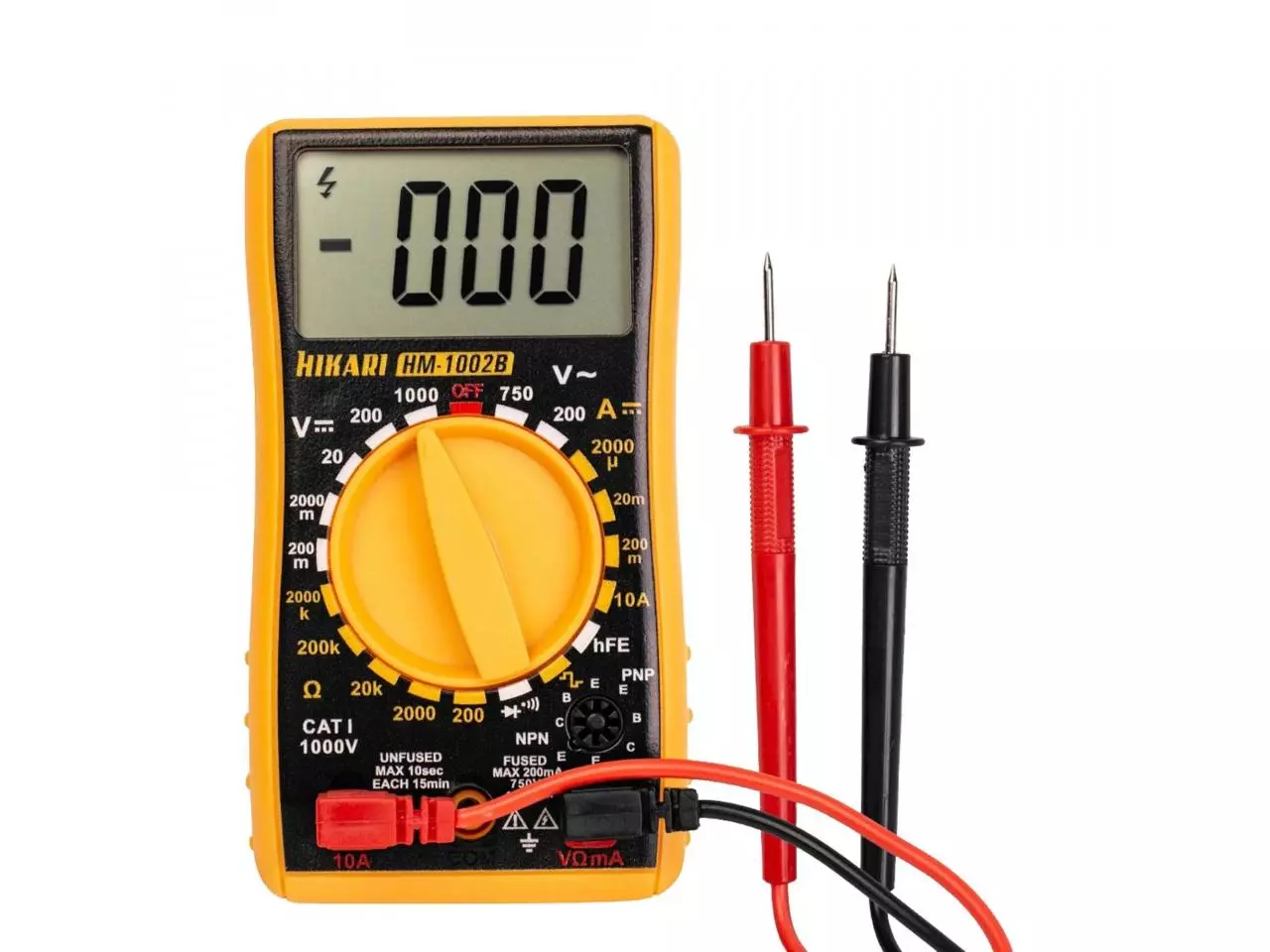 Multímetro Digital Hikari HM-1002B Amarelo/Preto