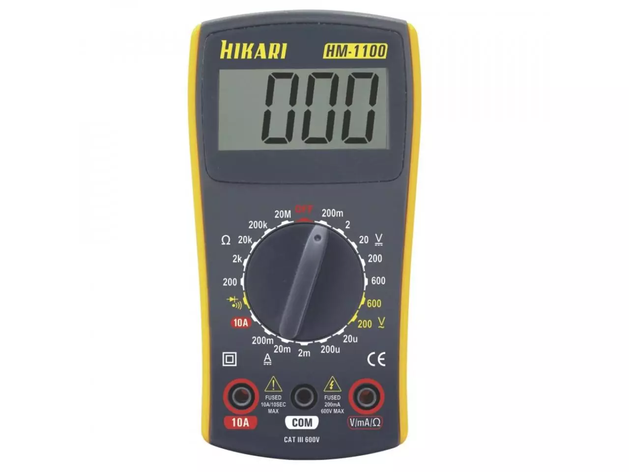 Multímetro Digital Hikari HM1100 Amarelo/Cinza