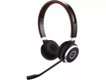 Headset Jabra Evolve 65 SE Stereo + Link 380A Bluetooth/Wireless Profissional com Base USB