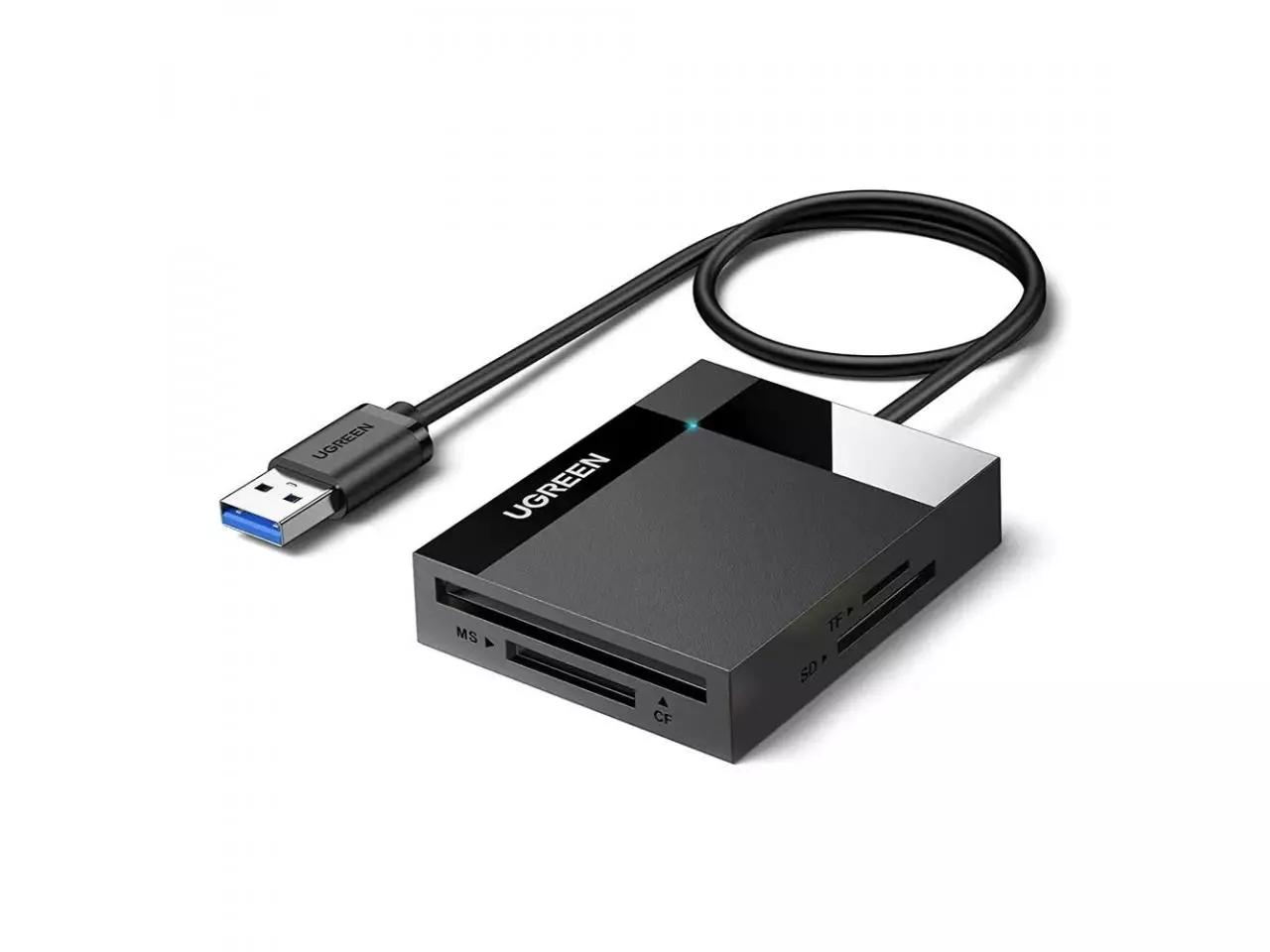 Leitor de Cartão de Memória USB 3.0 (4 Portas - Micro SD, SD, MS e CF) - Ugreen