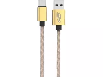 Cabo Conversor USB Tipo-C (M) x USB Tipo-A (M) 1m Dourado - C3Tech