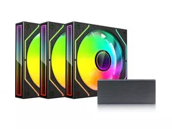 Kit Fan Cooler C3Tech F9-L660BKRGB 120mm LED aRGB c/ 3 Fans (6 Pinos) + Controladora + Controle Remoto
