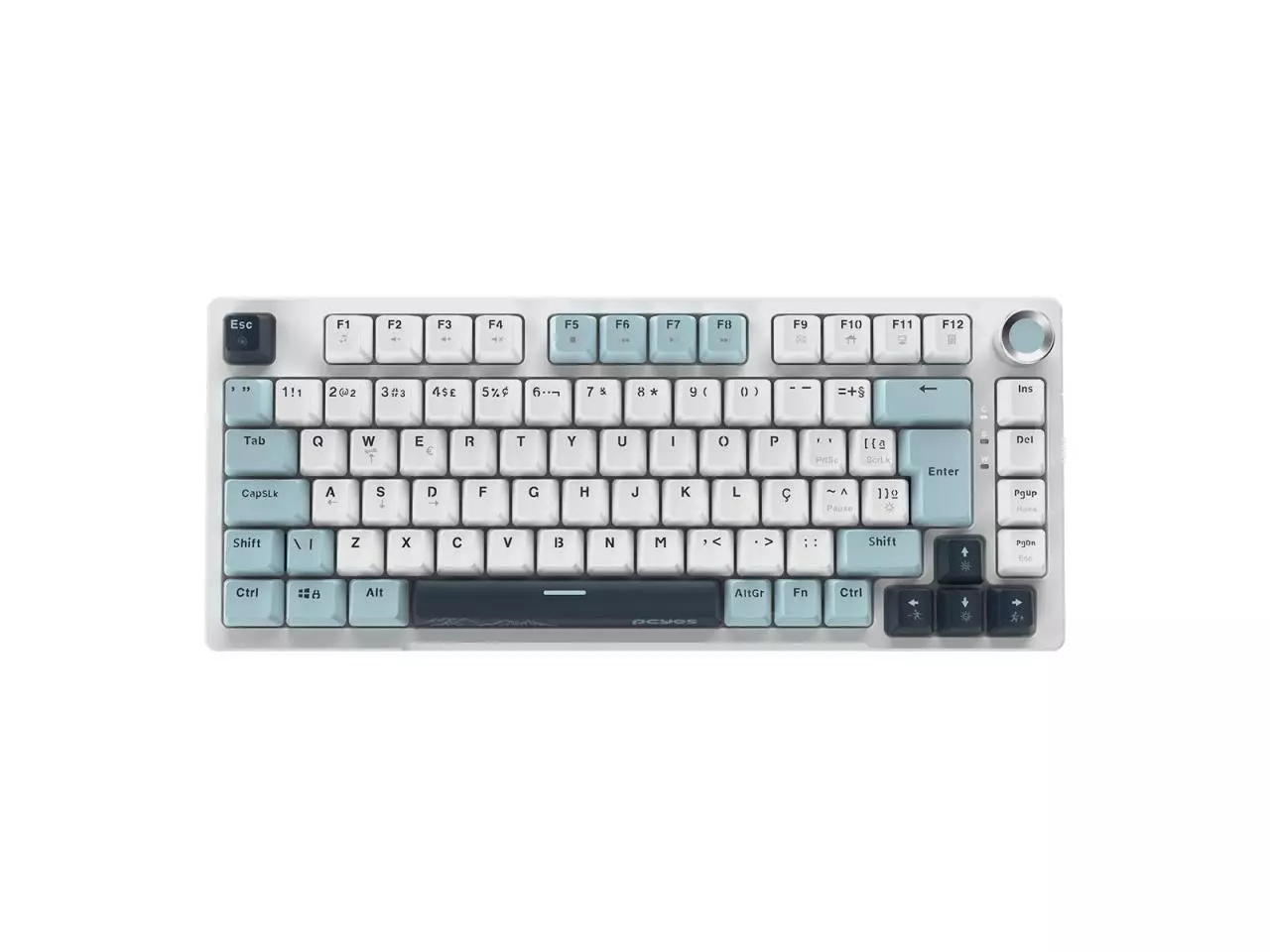 Teclado Mecânico Gamer PCYES Arkeum Summit Edition 75% Switch Blue, ABNT2, USB