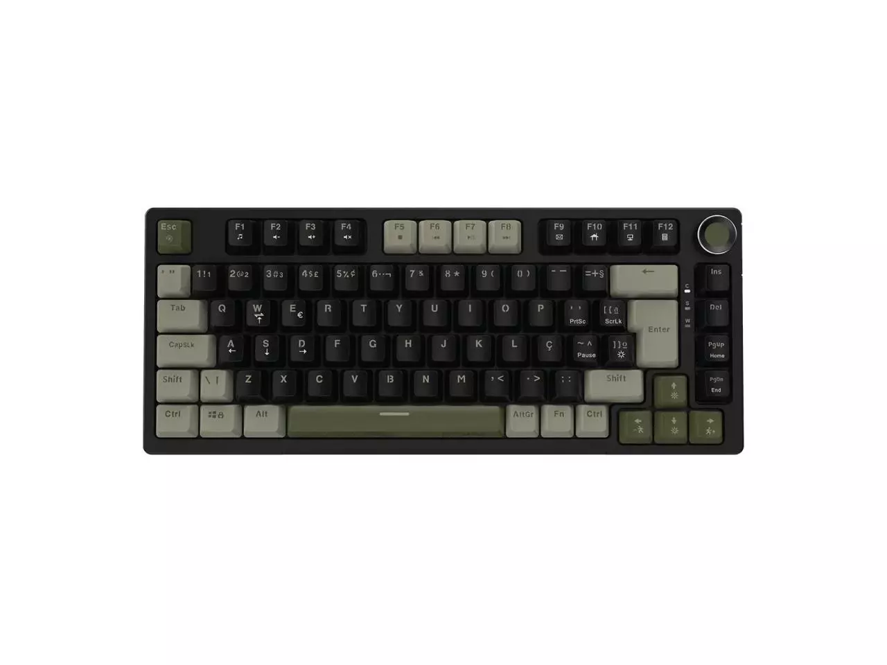 Teclado Mecânico Gamer PCYES Arkeum Cammo Edition 75% Switch Blue, ABNT2, USB
