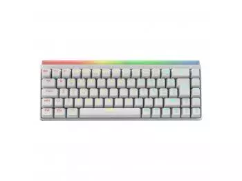 Teclado Mecânico Gamer PCYES Shiyan White Ghost 60% Led RGB com Switch Outemu Blue ABNT2 USB