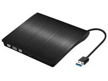 Leitor e Gravador de DVD Externo Slim USB 3.0/USB-C Preto - Haimei