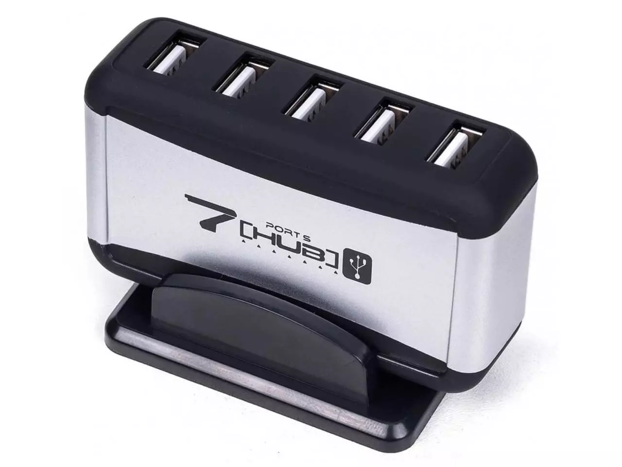 HUB KNUP HB-T68 (7 portas USB 2.0) c/ Fonte Preto