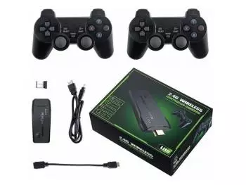 Game Stick Lite 4K Retrô - Videogame c/ 2 Controles Sem Fio (Com Milhares de Jogos na Memória)