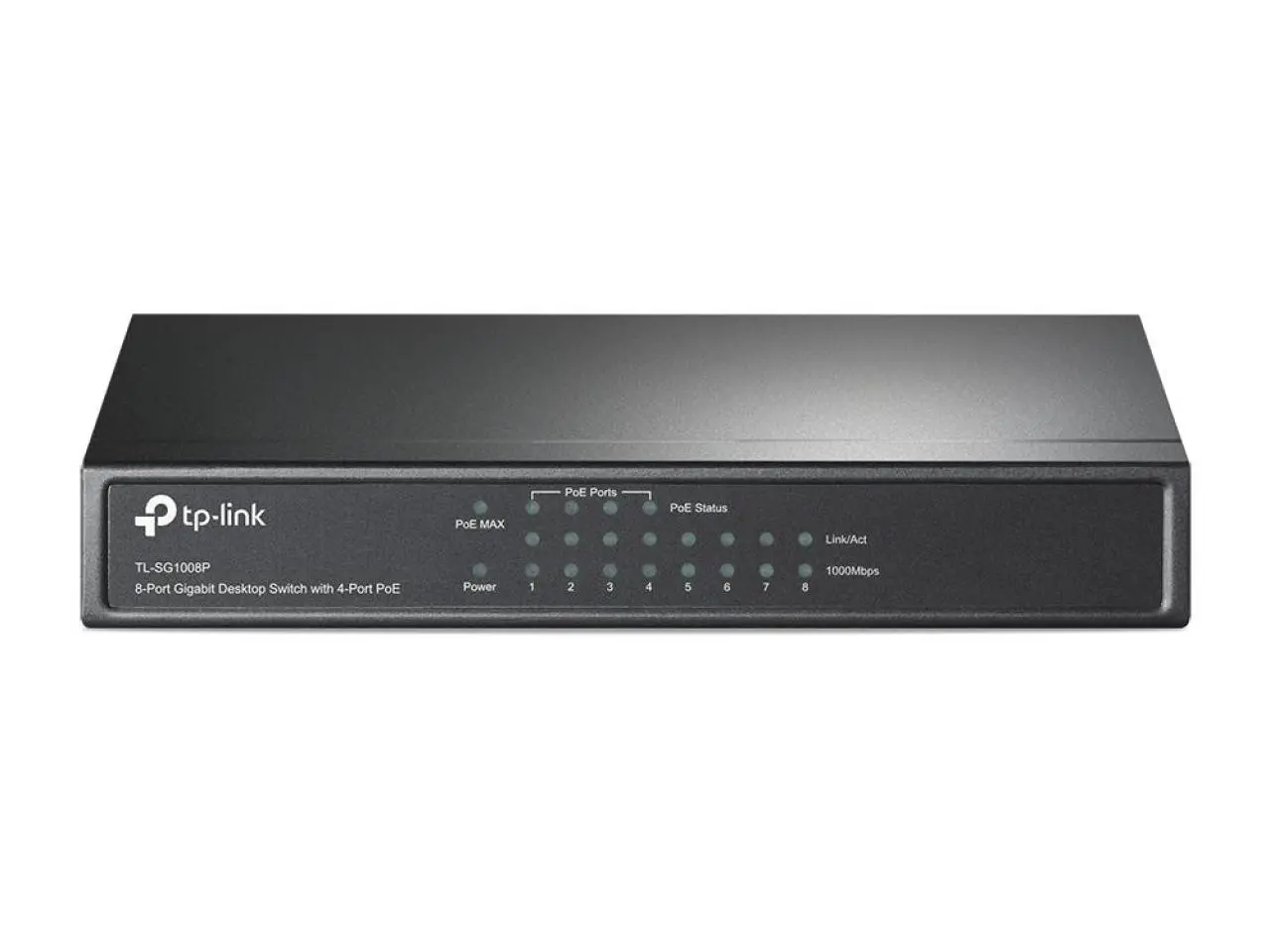 Switch de Mesa/Rack TP-Link Gigabit com 8 Portas (4 Portas PoE) - TL-SG1008P