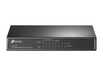 Switch de Mesa/Rack TP-Link Gigabit com 8 Portas (4 Portas PoE) - TL-SG1008P