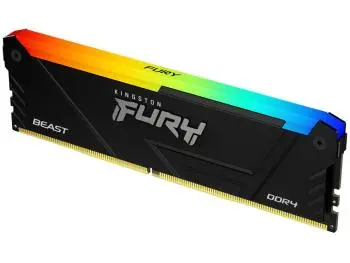 Memória Kingston Fury Beast RGB 8GB DDR4 3200MHz 1.2V CL16 PC4-25600