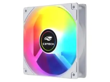 FAN Cooler C3Tech 120mm LED ARGB F9-L260WH (6 Pinos ARGB) - Branco
