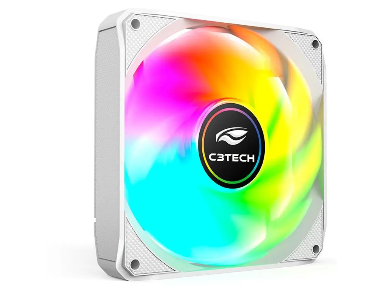 FAN Cooler C3Tech 120mm LED RGB F9-L180WHM (Molex) - Branco