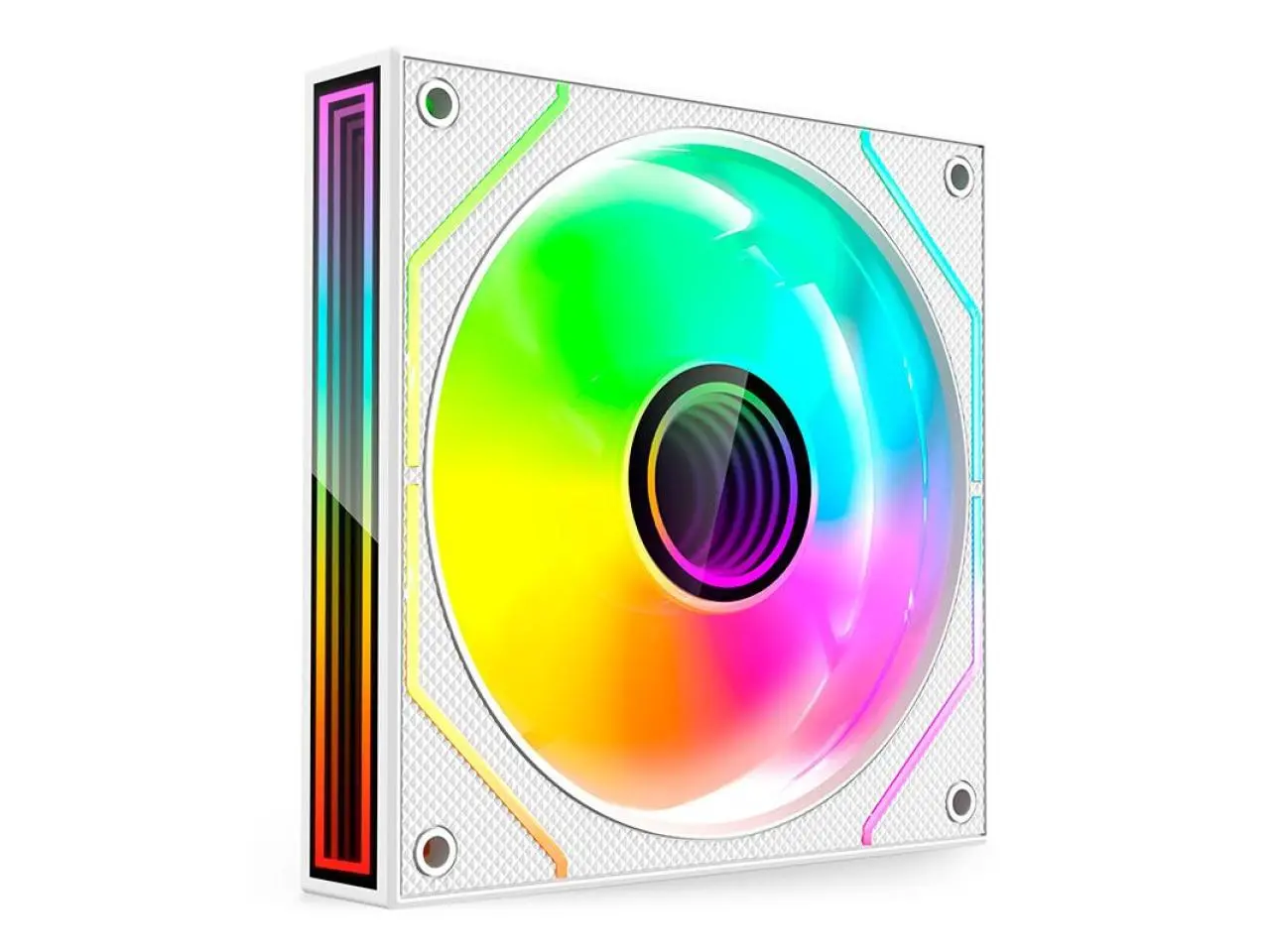 FAN Cooler C3Tech 120mm LED ARGB F9-L330WHRGB (4 Pinos ARGB) - Branco