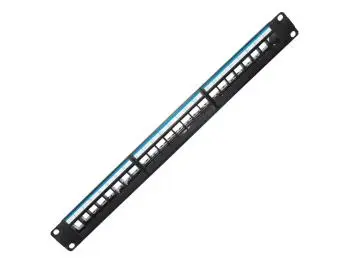 Patch Panel Cat5e/cat6 24 Portas Descarregado Com Suporte Guia Traseiro