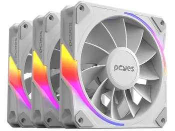 Kit Fan PCYES Sangue Frio 3 ARGB, White Ghost Reverse, 3x 120mm, Branco
