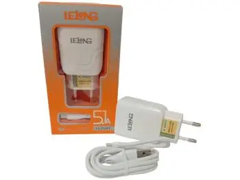 Carregador de Tomada LeLong Dual USB (Carga Rápida) 12.5W USB-C – LE-233FC