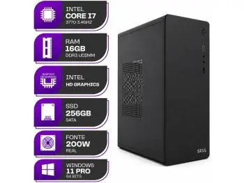 Computador Work Home - Intel i7 Edition (Intel Core i7-3770 Quad-Core, 16GB DDR3-1600, 256GB SSD, Intel HD Graphics 4000, Windows 11 Pro)