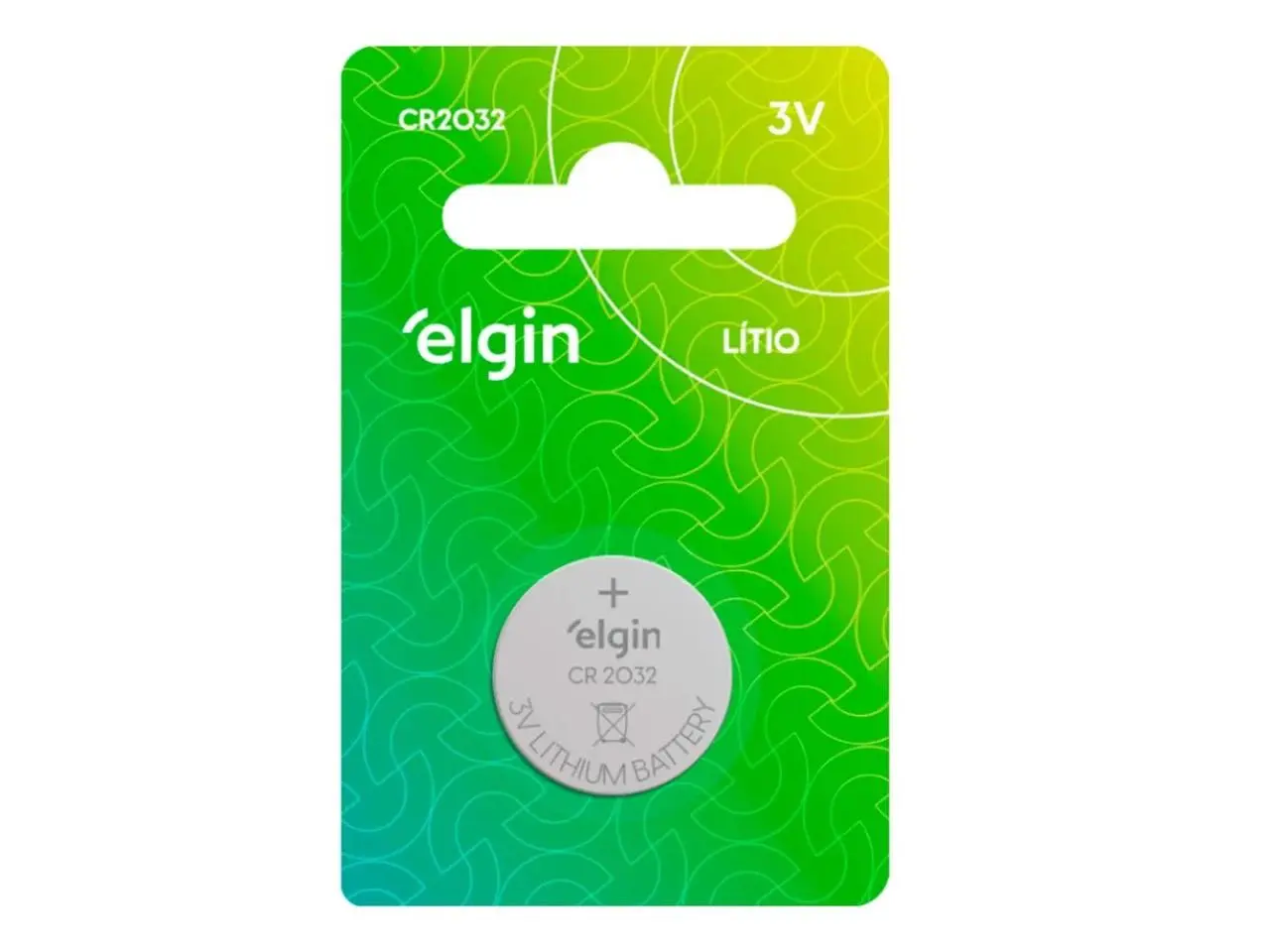 Pilha de Lítio Elgin para Placa Mãe CR2032 - 1 unidade