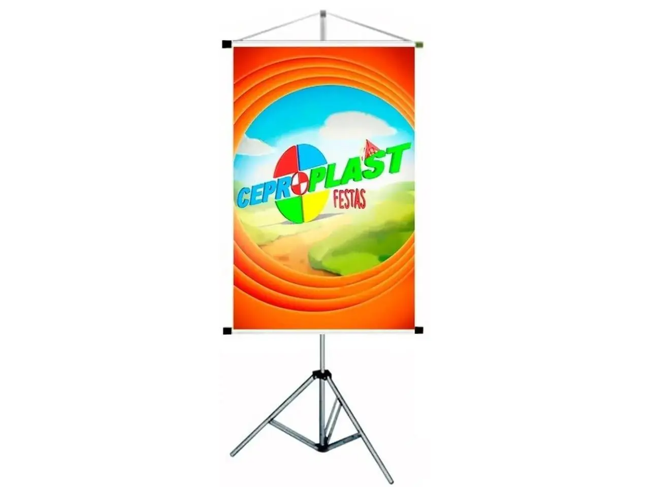 Porta Banner 1,80m Pedestal Tripé