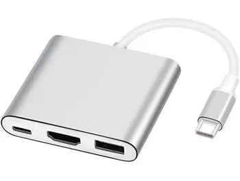 Hub USB-C 3 Portas (USB 3.0, HDMI, USB-C PD) - LZ-04V