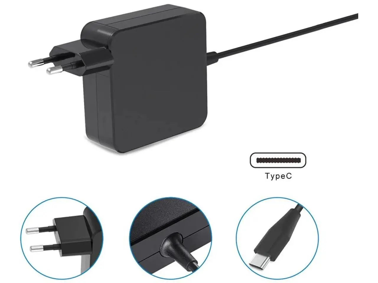 Fonte Carregador USB-C PD 45W Bivolt para Notebook, Tablet e Smartphones